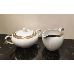 Vintage WENTWORTH China CAMELOT 8564 Creamer and Sugar Bowl Japan 2 Tone